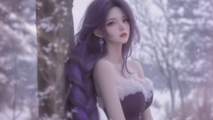 丛林雪天女孩