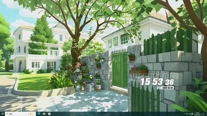 护眼绿景树木桌面主题