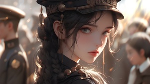 甜酷女军官