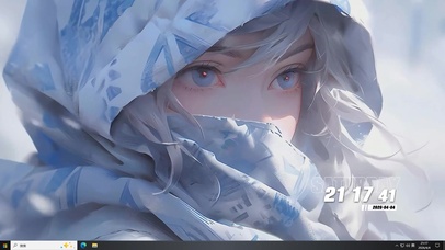 戴面具女孩桌面主题