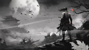 4k黑白水墨风古风武侠