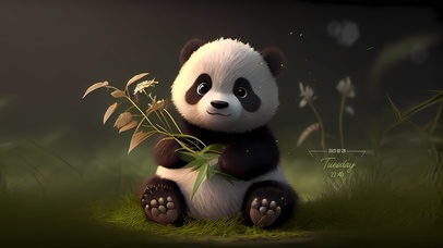 4K萌宝熊猫