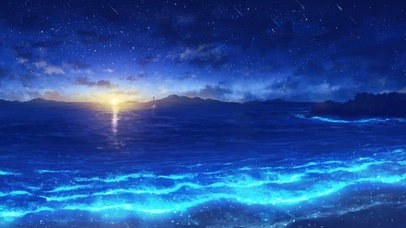 4K唯美治愈浪漫星空海景