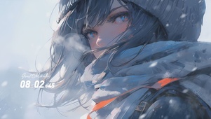 雪天女孩