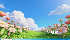 白云树木桌面主题