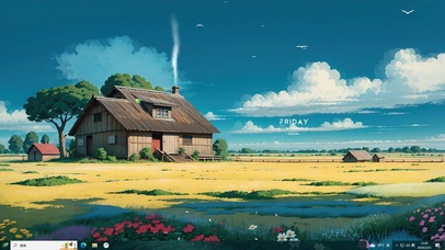 春天田野美景主题