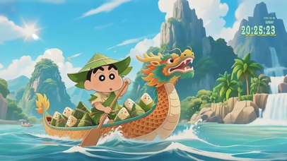 小新闹端午：欢乐划桨龙舟赛