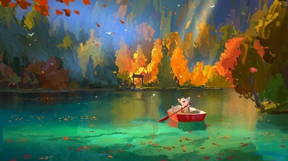 森林里的治愈安静秋天