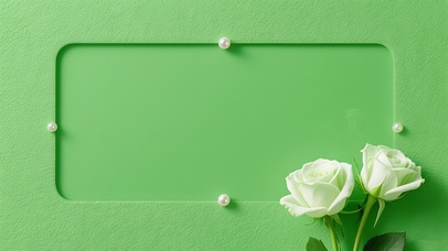 绿色护眼壁纸 白玫瑰