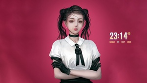 双马尾女孩