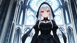 白毛美女 萝莉 哥特可爱二次元