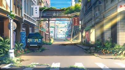 4K治愈唯美街道路口