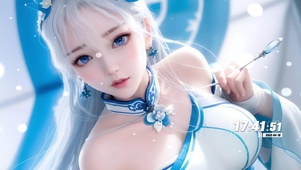 白发美女