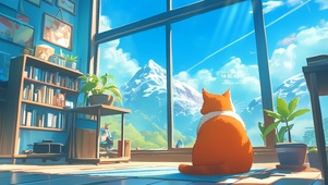 看风景的猫咪
