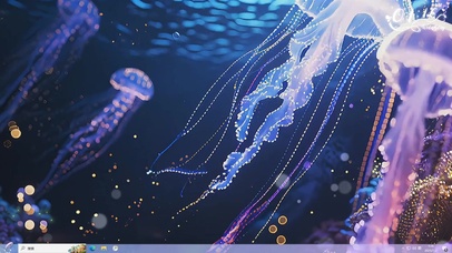 辉光璀璨的深海水母