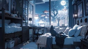 冬夜房间 