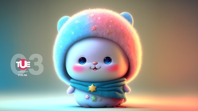 可爱彩虹小猫咪