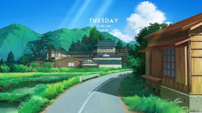 唯美午后日系街道房屋