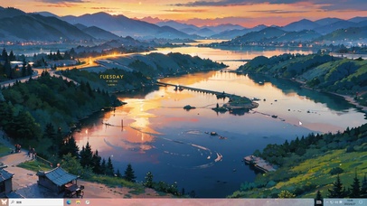 动漫湖景主题壁纸