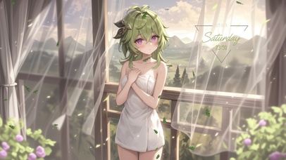 雪墨壁纸丨柯莱丨纯白浴袍丨