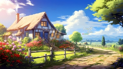 治愈护眼 田园小屋	