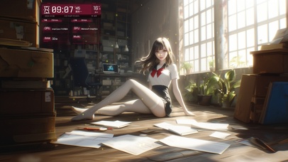 她的美丽温柔如水，澄澈清凉