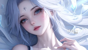 唯美蓝发少女