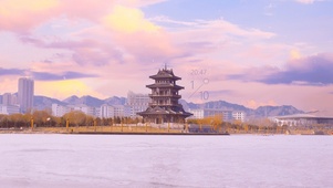 唯美治愈海边塔楼