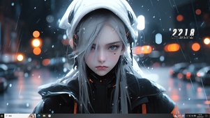 雪中少女