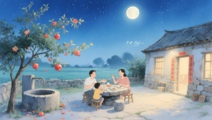 夏日石榴小院子