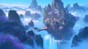 古风空中仙岛