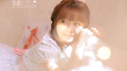 荧光清纯可爱美女