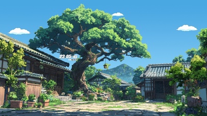 清凉夏日中式庭院
