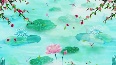 唯美的水墨荷塘