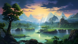4K唯美治愈落日风景	