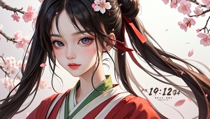 清纯古风汉服少女