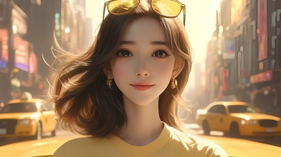 都市太阳镜女孩