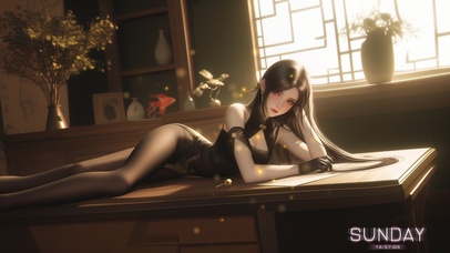 秋波一转，殷红轻染云霞