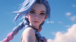 4K甜美天空之上金克斯