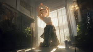 房午后房间少女