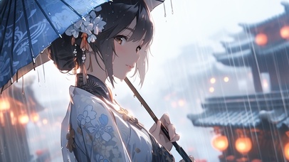 阁楼雨巷少女