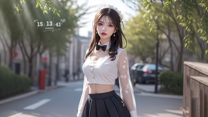 小清新jk长发少女