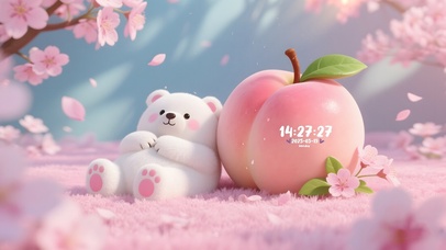 可爱小熊水蜜桃