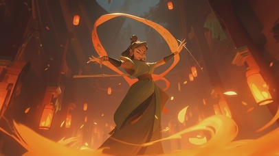 4K,超燃控火少女插画（禁转）