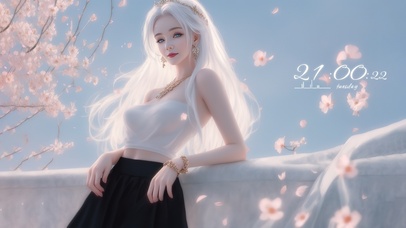 唯美樱花白发少女