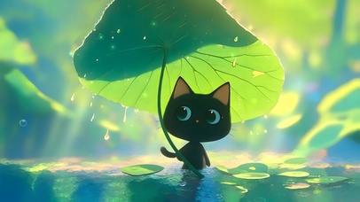 转运招财小黑喵~好运莲莲！