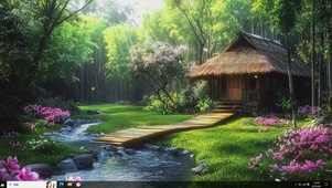溪边小屋-桌面主题