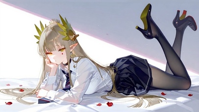 趴着的黑丝jk少女-缪尔赛思