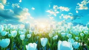 清晨的花海