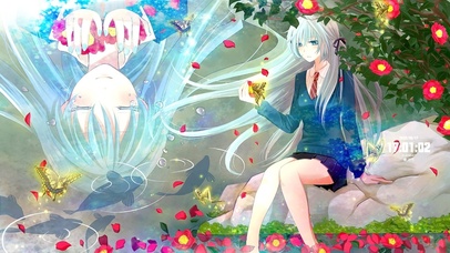 玫瑰园可爱女孩